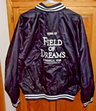 Vintage 1989 FIELD OF DREAMS Black Nylon Baseball Jacket Windbreaker Men's Large