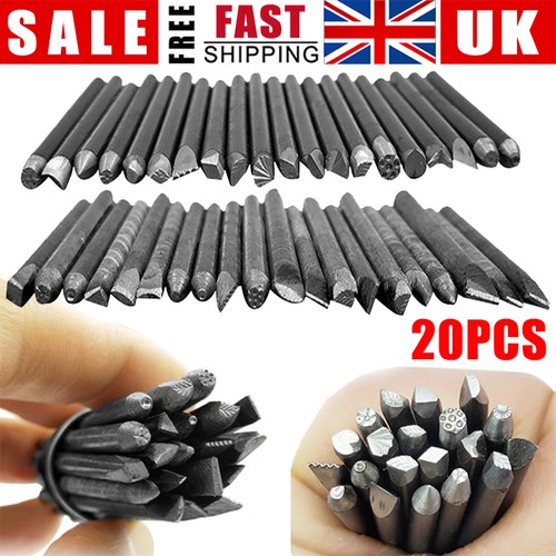 20pcs set steel punches flower - steel,