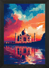 The Taj Mahal in India Framed