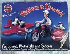 Airfix: Wallace & Gromit Aeroplane, Motorbike and Sidecar Model Kit (NEW)