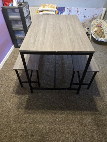 Dining table 2 benches - table,