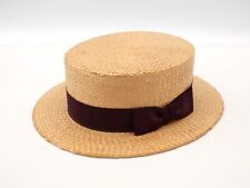 True Vintage 50s 60s The York Hat Boater Straw Size 6 7/8