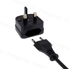 EU European Euro Europe 2-Pin To 3-Pin UK Travel Plug Socket Converter Adapter