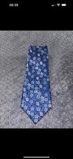 Hawes & Curtis tie 100% silk blue floral design Great Conditions