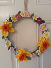 Crochet Wreath - Handmade with