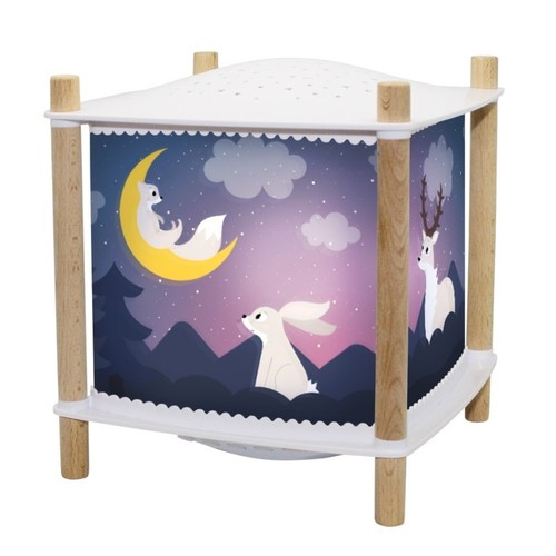 Smart wooden bedside - lantern,