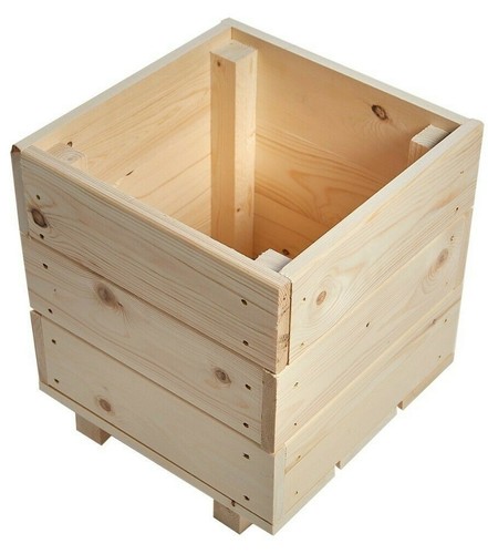 Square wooden planter plant - square,