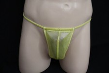 Men's Medium Adjustable Micro Bikini - Tan Thru Lemon Martini