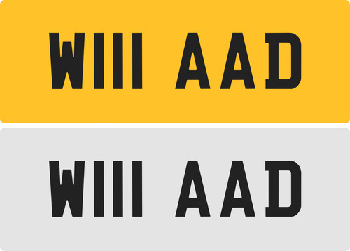 Aad private number plate - number,
