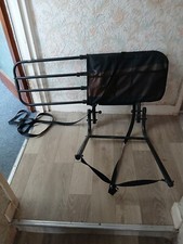 EZ Adjustable Bed Rail with Storage Pouch - Brown. Used.