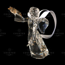 Swarovski Crystal 2010 ANGEL 1054562 Christmas Ornament Mint Boxed Rare Retired