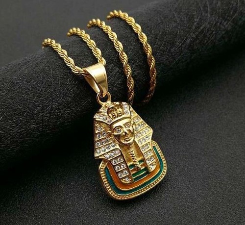 Gold tutankhamun necklace - gold,