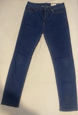Dark Blue Denim Jeans Waste