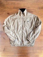 Schott NYC Reversible Harrington Fleece Jacket Beige Navy Men’s Size XL