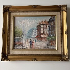 Beautiful Original Art Parisian Impressionistic Oil Painting Signed Burnett