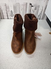 TU Brown Faux Suede Fold-Over