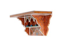 Painted Moroccan shelf, Wall