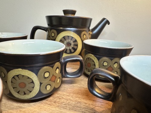 Denby arabesque teapot tea set - teapot,