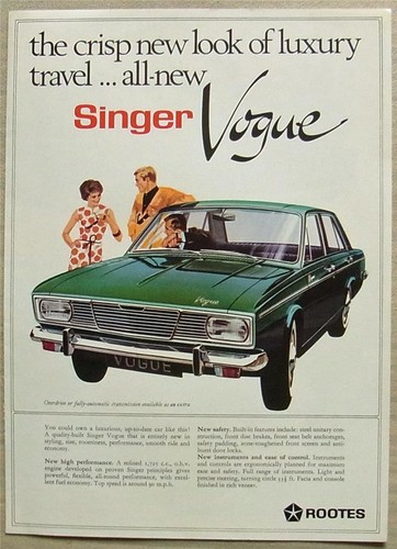 Singer vogue car sales - singer,