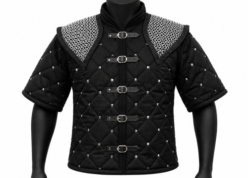 Medieval black padded - black, gambeson