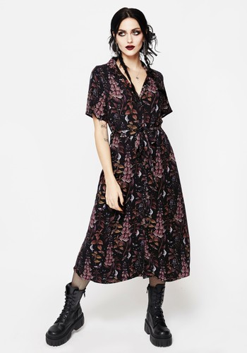 Foxglove midi shirt dress - midi,