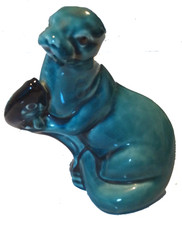 Small Blue Seal Holding Fish