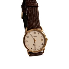 VINTAGE ALFEX  QUARTZ DATE INDICATOR  MEN'S WATCH SWISS MADE WORKING CONDITION