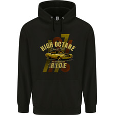 High Octane Ride 1971 Muscle Car Mens 80% Cotton Hoodie