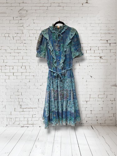 Vintage 1970s boho tie neck - boho,