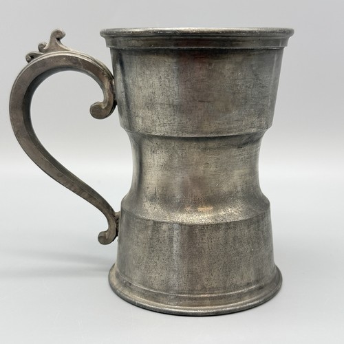 Antique pewter tankard waisted - antique,