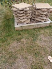 Patio Grey Textured Paving Slabs 450X450X40 90 Full 9 Cut £100  Buyer collect