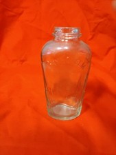 1950s Vintage Embossed Glass Brylcreem Jar No Lid, Deco In Style.