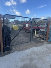 Set of Yard Security Gates Steel Fence