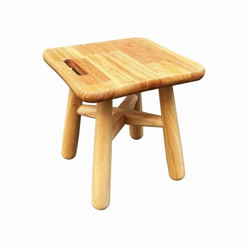 Square wooden stool - wooden,