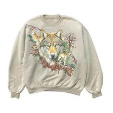Retro vintage wolf wilderness