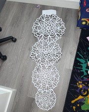 White Lace Net Curtain Panel