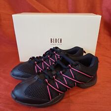 Bloch Criss Cross Sneakers (S0524L) Black with Pink Accents