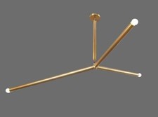 3 Light Slingshot Chandelier Apparatus Lighting Ceiling Light Fixture Lamp Brass