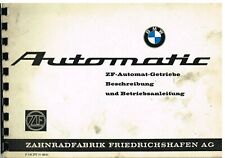 BMW E3 E12 SALOON & E9 COUPE ZF AUTO GEARBOX OWNERS INSTRUCTION MANUAL (D TEXT)