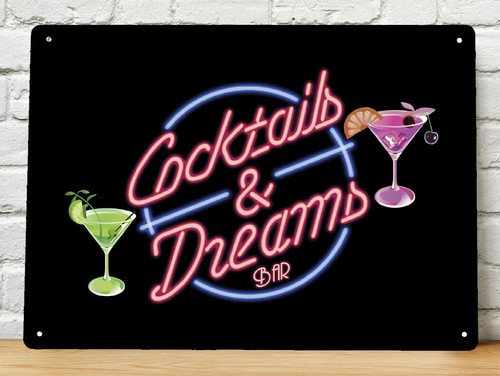 Cocktails and dreams bar sign - dreams,
