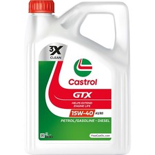 Castrol GTX Engine Oil 15W-40 15W40 A3 / B3 with Sludge Protection 4 Litres 4L
