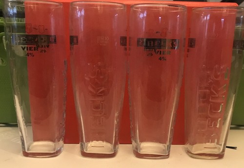 Becks vier lager pint - vier, glasses