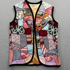 Orphus Lewellen Women's Medium Patchwork Quilt Vest Multicolor