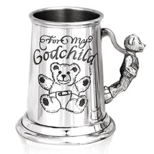 Solid Pewter Godchild Child's