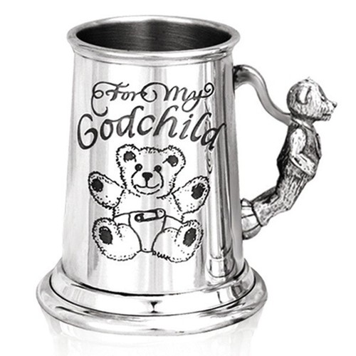 Solid pewter godchild - solid, child's