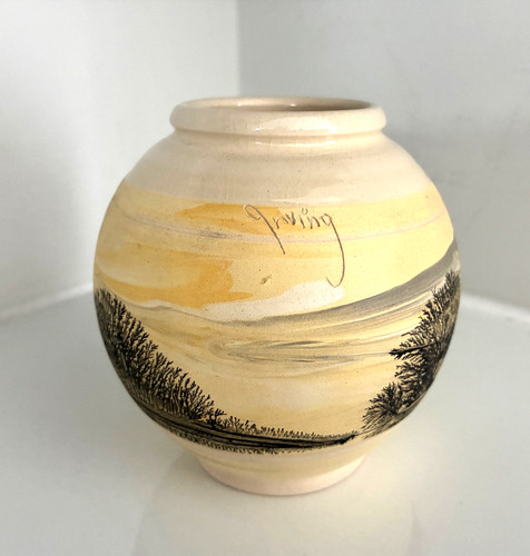 Boscastle 1997 bulbous vase - boscastle,