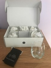 Sagaform Bar Whisky Glasses Set of 6 Rocking Bottom  - With Whisky Stones