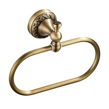 Brass Towel Ring Oval Vintage