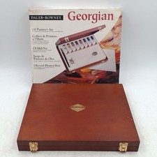 Daler-Rowney Georgian Oil Painter’s Set Wooden Box Lightly Used Artist Kit