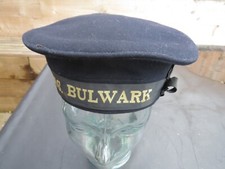 WW2 ROYAL NAVY BLUE SAILORS CAP WITH 'HMS BULWARK' CAP RIBBON SIZE 6 7/8